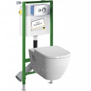 Унитаз подвесной Vitra D-Light Rim-ex в комплекте с инсталляцией Viega Eco 713386 и сиденьем Унитаз подвесной Vitra D-Light Rim-ex в комплекте с инсталляцией Viega Eco 713386 и сиденьем
