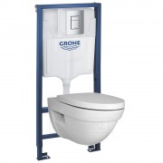 Унитаз подвесной Vitra Form 500 в комплекте с инсталляцией Grohe Rapid SL и сиденьем микролифт Унитаз подвесной Vitra Form 500 в комплекте с инсталляцией Grohe Rapid SL и сиденьем микролифт