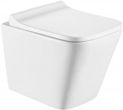 Унитаз подвесной Ceramalux 5171 безободковый SoftClose, матовый белый Унитаз подвесной Ceramalux 5171 безободковый SoftClose, матовый белый