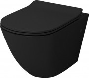 Унитаз подвесной Grossman GR-4411S Black 56x37 безободковый с крышкой Slim Унитаз подвесной Grossman GR-4411S Black 56x37 безободковый с крышкой Slim
